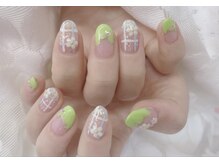 ネイルサロン ジェイ(Nail Salon J)/モコモコフレンチフラワーネイル