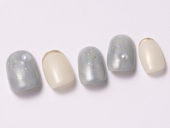 アイ ネイルズ 天神店(I nails)/kiraブルー　￥7000