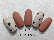 ネイルスタジオ ルキナ(LUCINA)/H-649大人上品冬感ヌビネイル