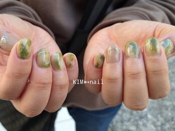 ケイアイエムネイル(KIM nail)/もやもやnuance×手描きアート