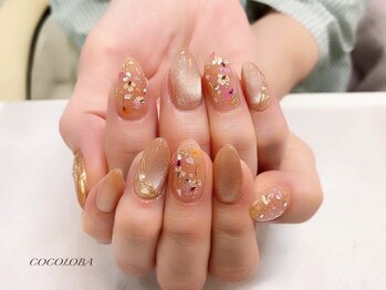 ココロバ ネイルアンドビューティーサロン(COCOLOBA)/フラワーマグネットネイル
