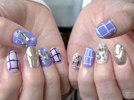 ブルーニュアンスチェック