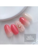 ネイルズガーデン(NAILS GARDEN)/ぷっくりフラワーネイル