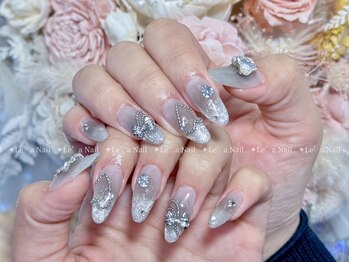 レアネイル 渋谷店(Le’a nail)/黒チーク☆マグネットフレンチ
