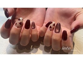 ハート マグネット ボルドー