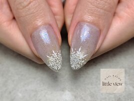 ・手描き雪の結晶