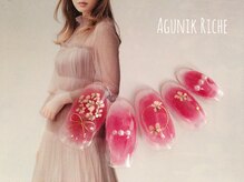 アグニークリッシェ(Agunik Riche)/【押し花ネイル】
