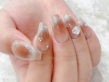 ネイルサロン ドレス(Nail Salon Dress)/[小嶋]マグネット×チークネイル