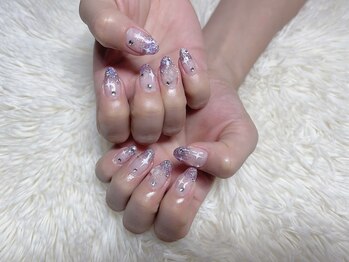 ネイルアンドアイラッシュサロン エスポアール(nail&eyelash salon espoir)/キラキラネイル　ラメグラ