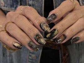 ブラックモード鉱物ネイル