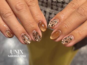 ユニックス サロンアンドスパ UNIX Salon&Spa 浦和美園店/レオパードネイル
