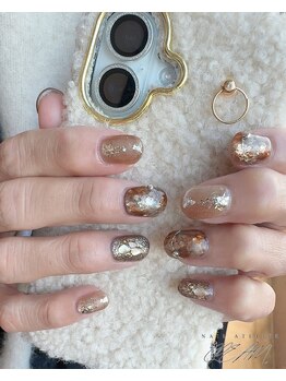 クリーム(Nail Atelier CREAM)/お任せdesign☆ブラウン