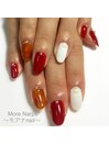 ジェルネイル 秋 べっ甲柄