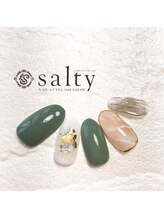 ネイルアンドアイラッシュサロン ソルティ 寺田町(salty)/ニュアンスネイル