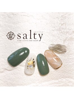 ネイルアンドアイラッシュサロン ソルティ 寺田町(salty)/ニュアンスネイル
