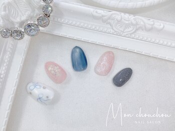 モンシュシュ 吉祥寺(Mon chouchou)/リボン×レース ガーリーネイル