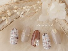 サロン ドゥ ル シエル(salon de Le ciel)/チェック*ミラーアートnail