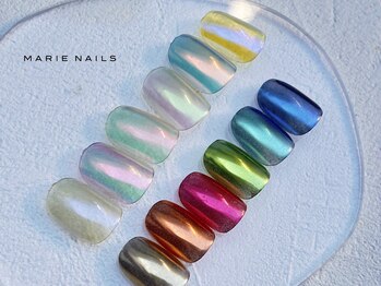 マリーネイルズ 表参道店(MARIE NAILS)/￥6,600 ミラー&オーロラ &nbsp;1205a