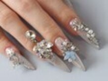 ネイルサロン ハナアオヤマ 堂山店(Nailsalon HanaAoyama)/ベージュラメ