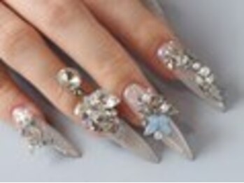 ネイルサロン ハナアオヤマ 堂山店(Nailsalon HanaAoyama)/ベージュラメ