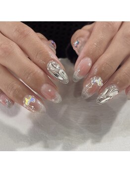 ネイルスミス 高松店(Nailsmith)/キラキラビジュー&リボン