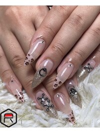 レオパードフレンチネイル