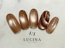 ネイルスタジオ ルキナ(LUCINA)/c-365 ブラウンマグネットネイル