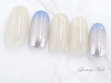 ラグジュアリーネイルズ アカバネ(Luxury Nails Akabane)/梅雨*水色デザイン