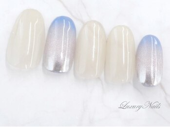 ラグジュアリーネイルズ アカバネ(Luxury Nails Akabane)/梅雨*水色デザイン