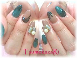 ★レースアート★くすみカラー★