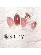 ネイルアンドアイラッシュサロン ソルティ 寺田町(salty)/変形グラデーション