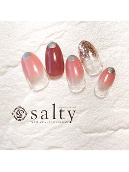 ネイルアンドアイラッシュサロン ソルティ 寺田町(salty)/変形グラデーション