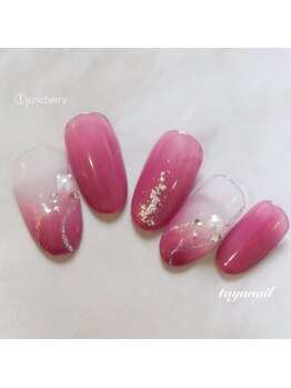 たゆ ネイル(たゆnail)/９月新作☆ボルドーグラデネイル