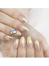 ネイル ビジュー(NAIL BIJOU)/オーロラVカットネイル