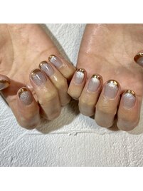 ミラーフレンチネイル