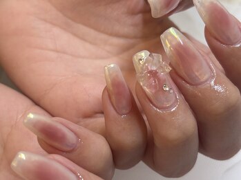 ノーヴェネイル 国分寺(nove.nail)/ミラー×チークネイル