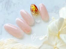 ボネール(nail ＆ eyelash Bounail)/ハンド　シンプル　べっこう