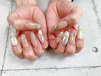 ネイル ビューティーマジック 葛西本店/ロングオーロラネイル