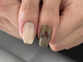 kaede担当　ハートネイル