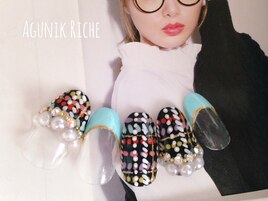 【チェックネイル】