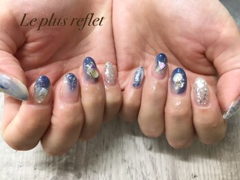 ルプリュシュ ルフレ(Le plus reflet)/ブルーニュアンスネイル☆