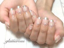 ネイルグラマラス 西新井店/《パラジェル》ミラーフレンチ