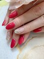エンズネイル(Enn's nail) 冬の赤ネイル