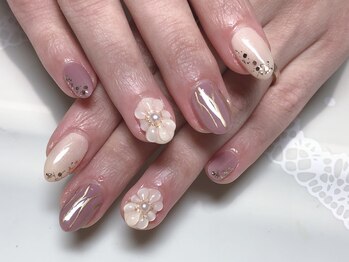 ネイルサロン マハロ 横浜四季の森フォレオ店(Nail Salon Mahalo)/ぷっくりお花ネイル