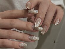 アイネイルズ 吉祥寺店(I nails)/淡色ちぐはぐ奥行きマグネット