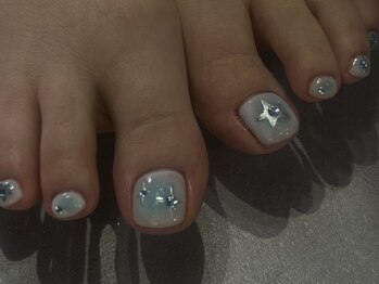 つめノさき/涼しそうフットネイル!