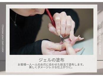 ~ジェルの塗布~