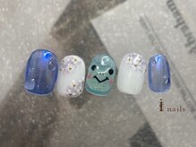 アイネイルズ 横浜EAST店(I-nails)/ぷっくりカエル梅雨ネイル