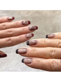 苑琳爪工(erin nail)/マグネットカラーフレンチネイル