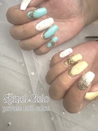 夏カラーネイル